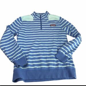 Vineyard Vines Cotton Blue and White Striped Top